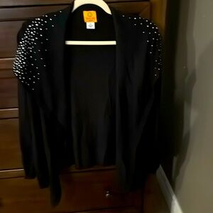 Beautiful Ruby Rd blouse beautiful black and rhinestone sweater petite